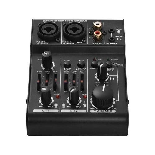 Buy Mini 3-Channel Sound Card Mixing Console Digital Audio Mixer Built-in 48V Phantom Power 5V USB Power in Kumasi