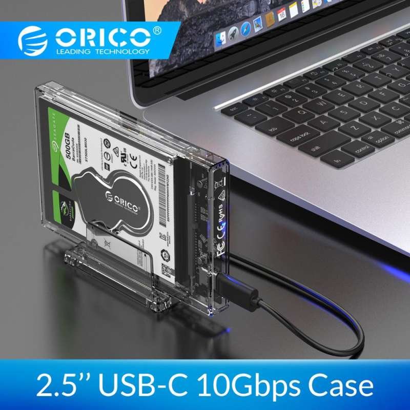 Buy ORICO 2.5 “HDD SATA Case for USB 3.1 C Hard Drive Enclosure with Hard Disk Drive Support HDD SSD Transparent External Case Case in Kumasi
