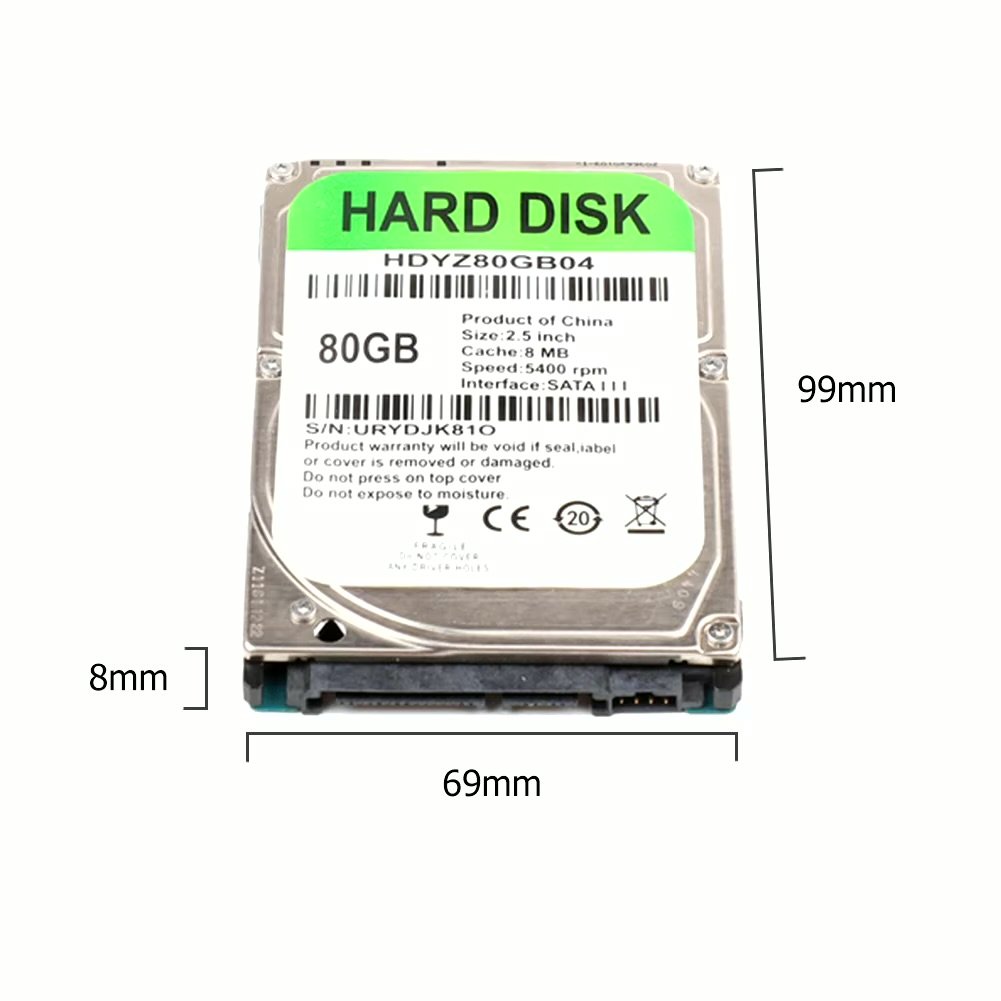 Buy 80GB 120GB 160GB 250GB 320GB 500GB Internal HDD 2.5 inch SATA III 5400 RPM Hard Drive for Windows Laptop PC Computer in Kumasi — product view 4