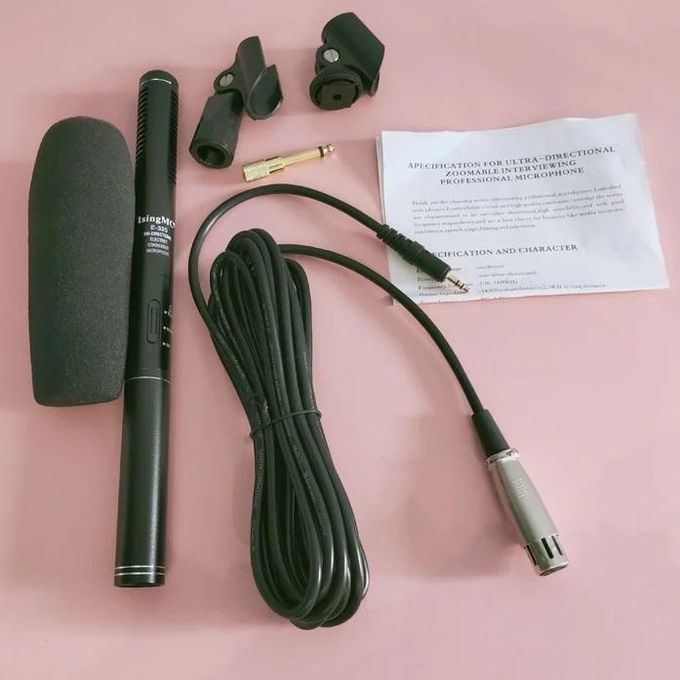 Black Professional Interview Microphone