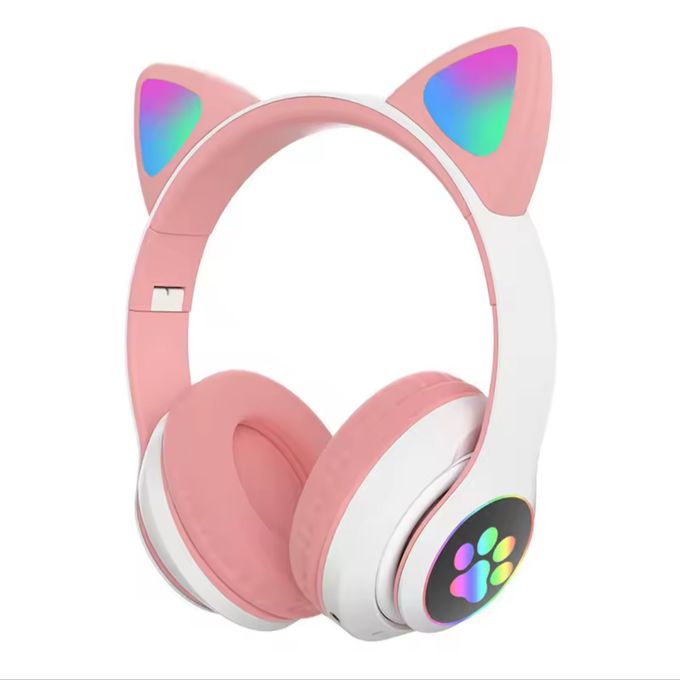 Cat P47 Cute Bluetooth Wireless Headphones with Flashlight