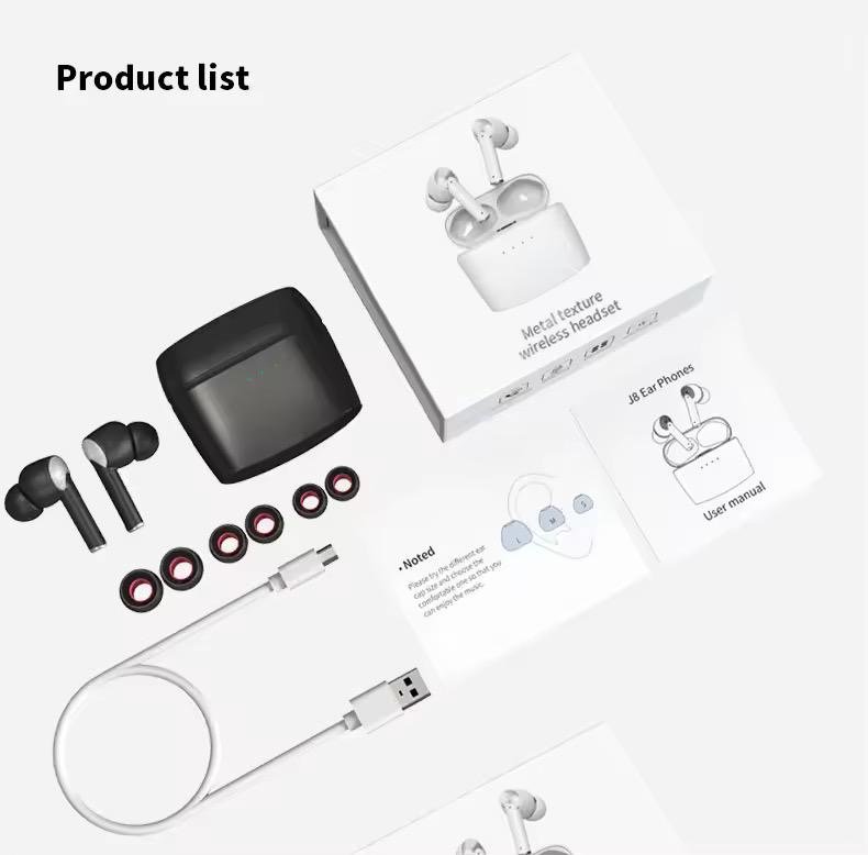 Buy J8 Anc Tws Bluetooth 5.2 Earphones Wireless Active Noise Canceling Low Latency 4 Mic ENC Headphones in Kumasi 0