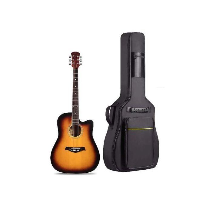 41-Inch Acoustic Guitar Case with Padded Protection and Dual Adjustable Shoulder Straps