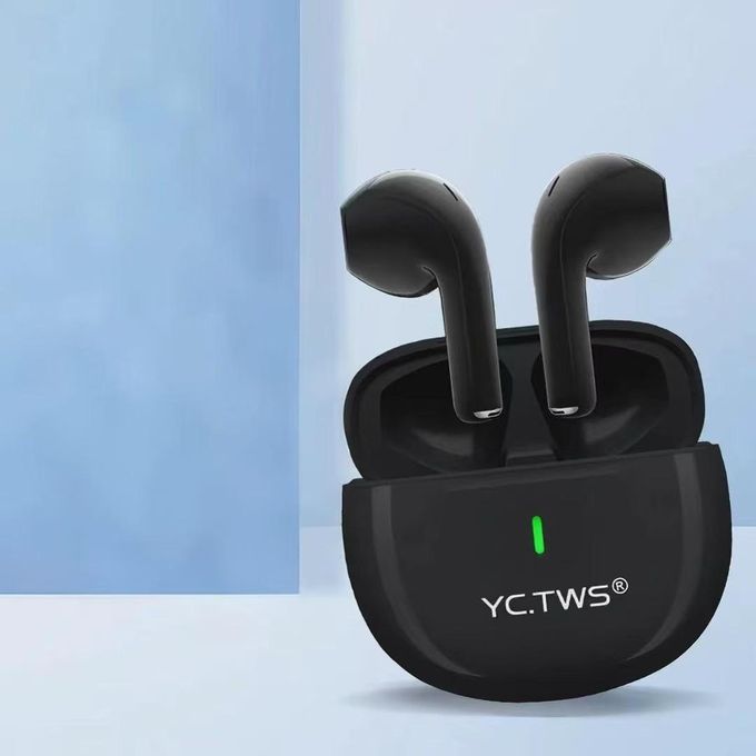 YC.TWS Wireless Bluetooth Earbuds with Hands-Free Calling – Black