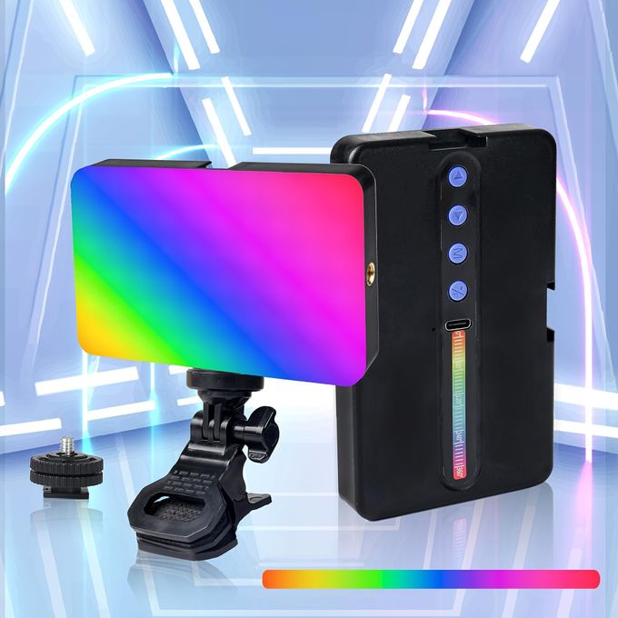M160 RGB Full Color LED Fill Light – Portable Rechargeable Panel Featuring 19 Lighting Effects