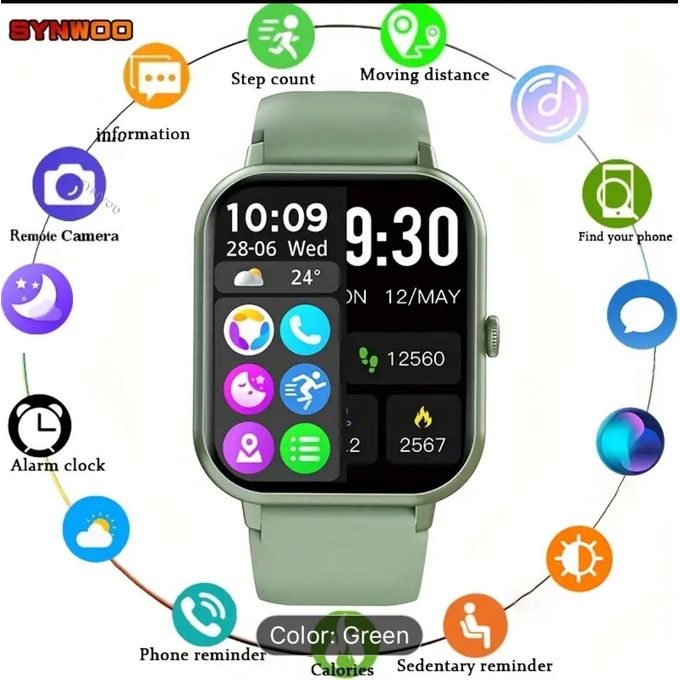 Full Touch High Definition LCD Smartwatch Compatible with iOS and Android Phones, Featuring Call Functionality