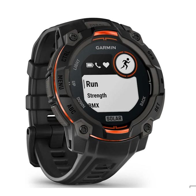 Garmin Instinct® 3 – 45 mm, Solar Black with a Black Strap