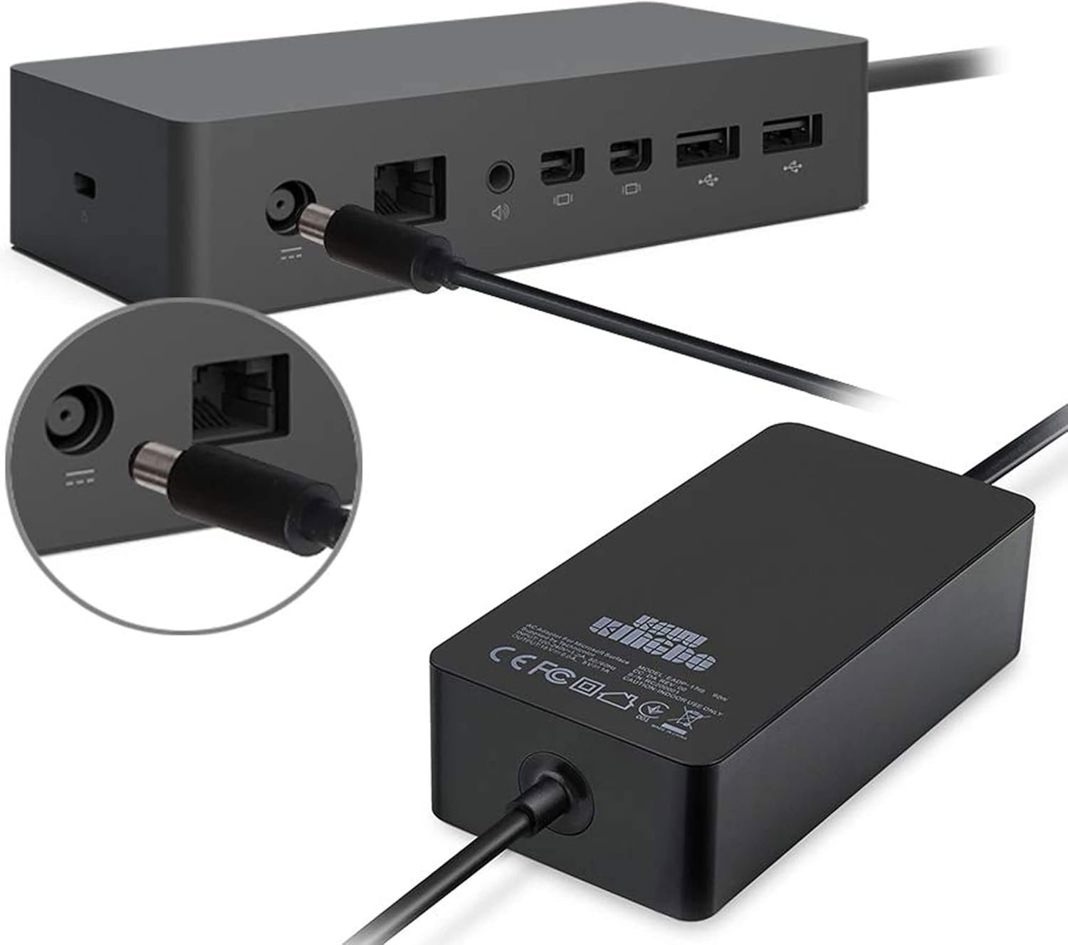 Buy Surface Dock Charger, KSW KINGDO 90W 15V 6A Surface Docking Charger Compatible Surface Docking Station(PD9-00003),Model 1749, Surface Pro 4 Surface Book with 6.2ft Power Cord in Kumasi a — product view 4