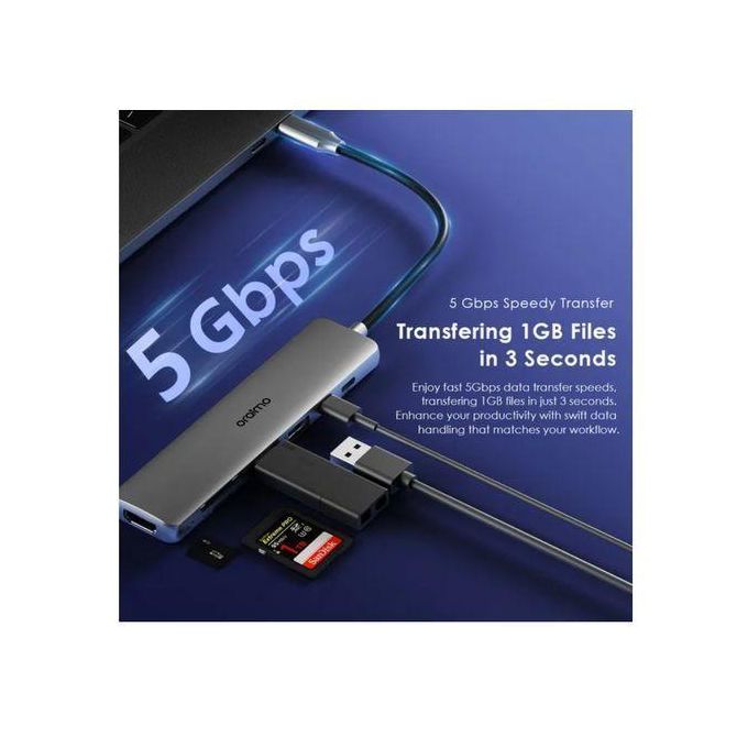 Oraimo PowerTrans 7-in-1 Multi-Function USB-C Hub Adapter Dock