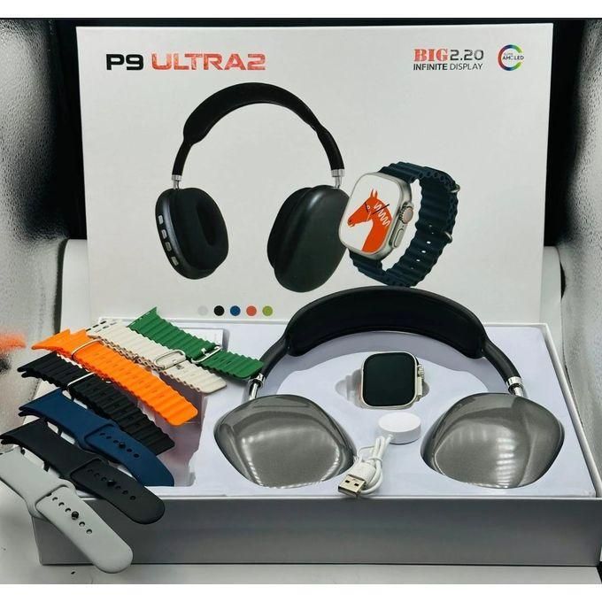 P9 Ultra 2 Newest Model Smart Watch Bundle with P9 Headphones