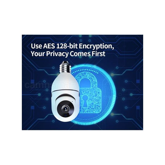 White 1080P E27 WiFi IP PTZ Security Camera — product view 4