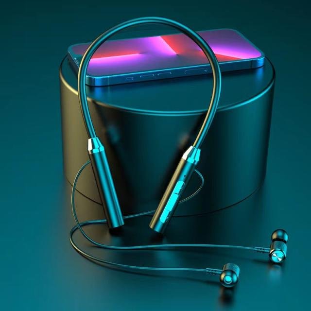 Buy New Bluetooth earphones, in ear neck hanging sports earphones, super long standby battery life, universal mobile phone in Kumasi
