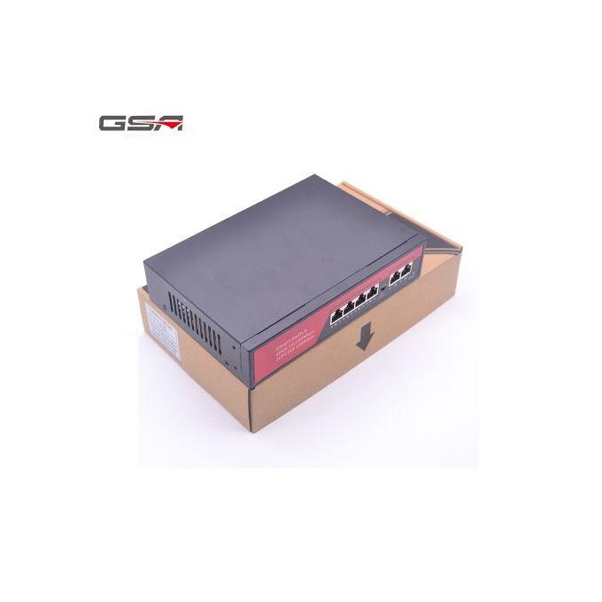 AI-Powered 4-Channel PoE Switch with 2 Uplink Ports for Hikvision CCTV