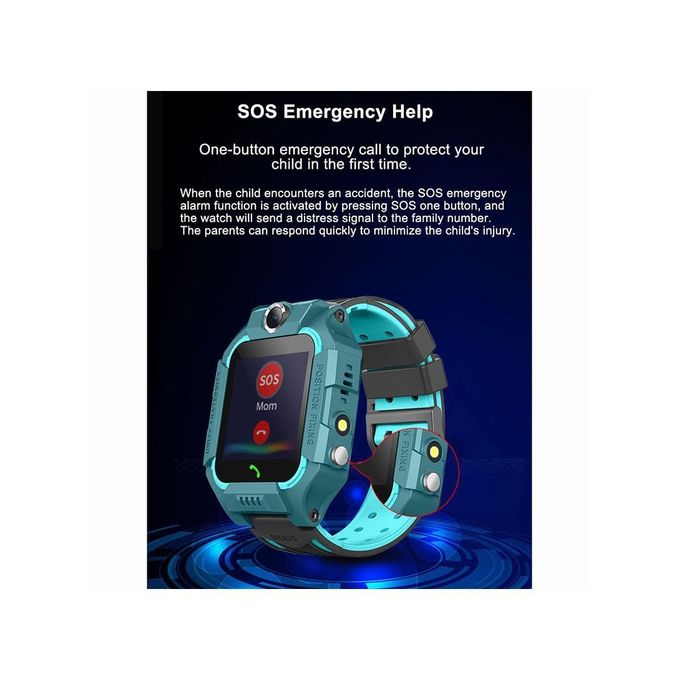 Q19 Kids Smart Watch with LBS Location Tracking, SOS Feature, Camera, and Voice Chat – Purple (Dimensions: L9.4 x W1.7 x T0.6 inches) — product view 5