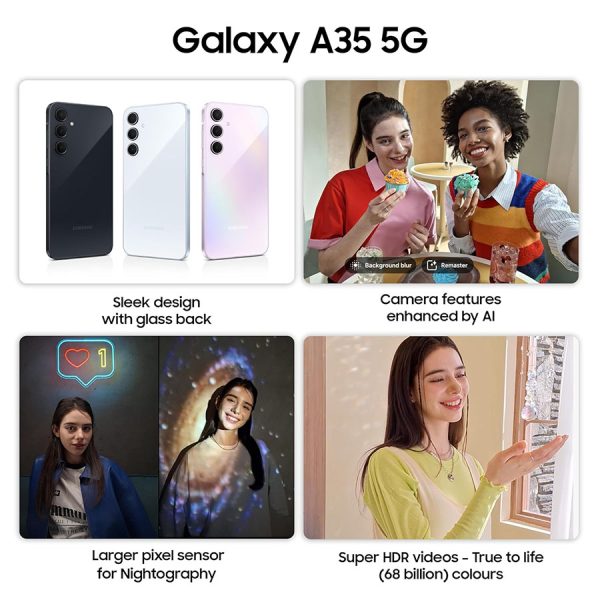 Samsung Galaxy A35 with 8GB RAM and 256GB Storage