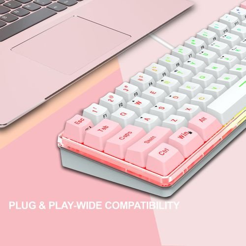 Buy 61 Keys Wired Keyboard Membrane Keyboard Compact Design RGB in Kumasi