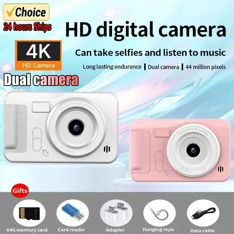4k Digital kamera 44 Megapixel hoch auflösende Fotografie Reise Selfie Kamera Einsteiger kleine Studenten Campus Selfie Kamera - AliExpress 44