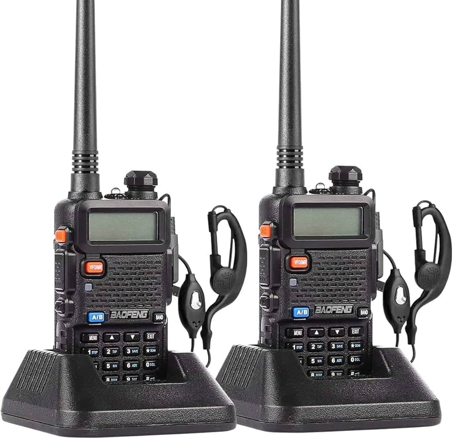 Baofeng UV-5R 5W Dual-Band Walkie Talkie Set (Pair)