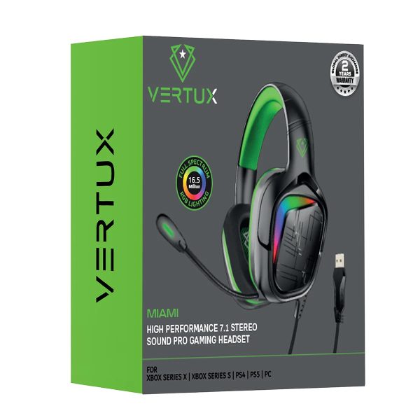 Vertux Pro Gaming Headset with High-Performance 7.1 Stereo Sound