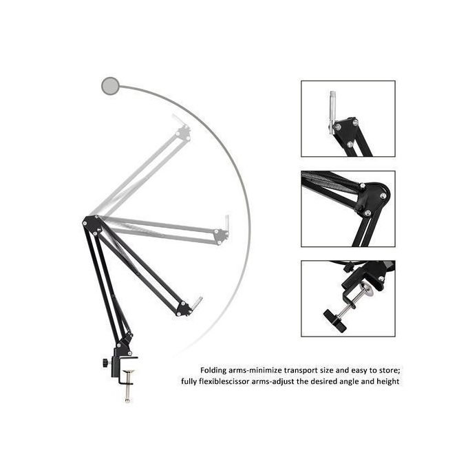 Complete Studio Microphone Bundle with Sound Card and Condenser Stand