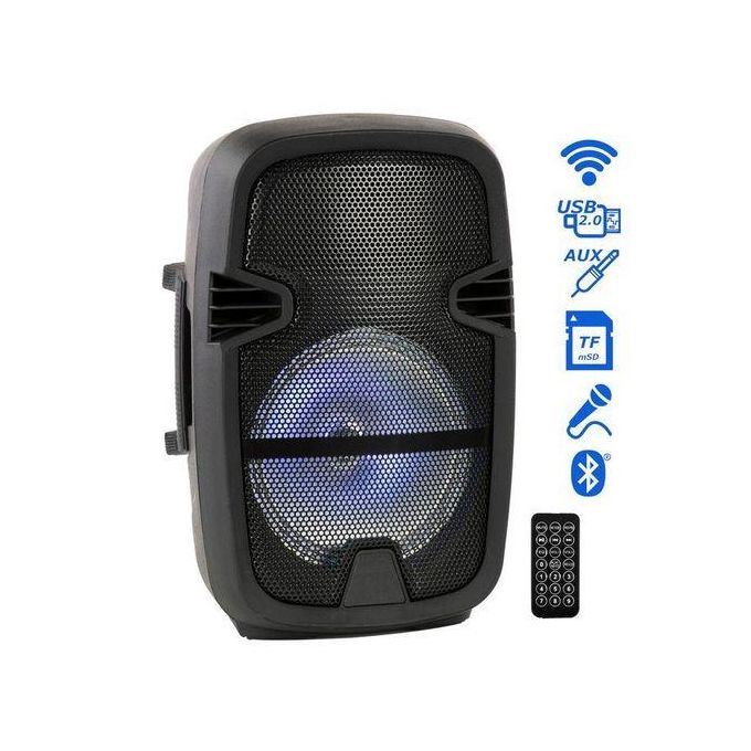 15-Inch Wireless Bluetooth PA System with Cordless Microphone - Black