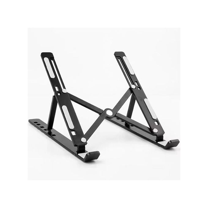 Durable Foldable Adjustable Laptop Stand – Black