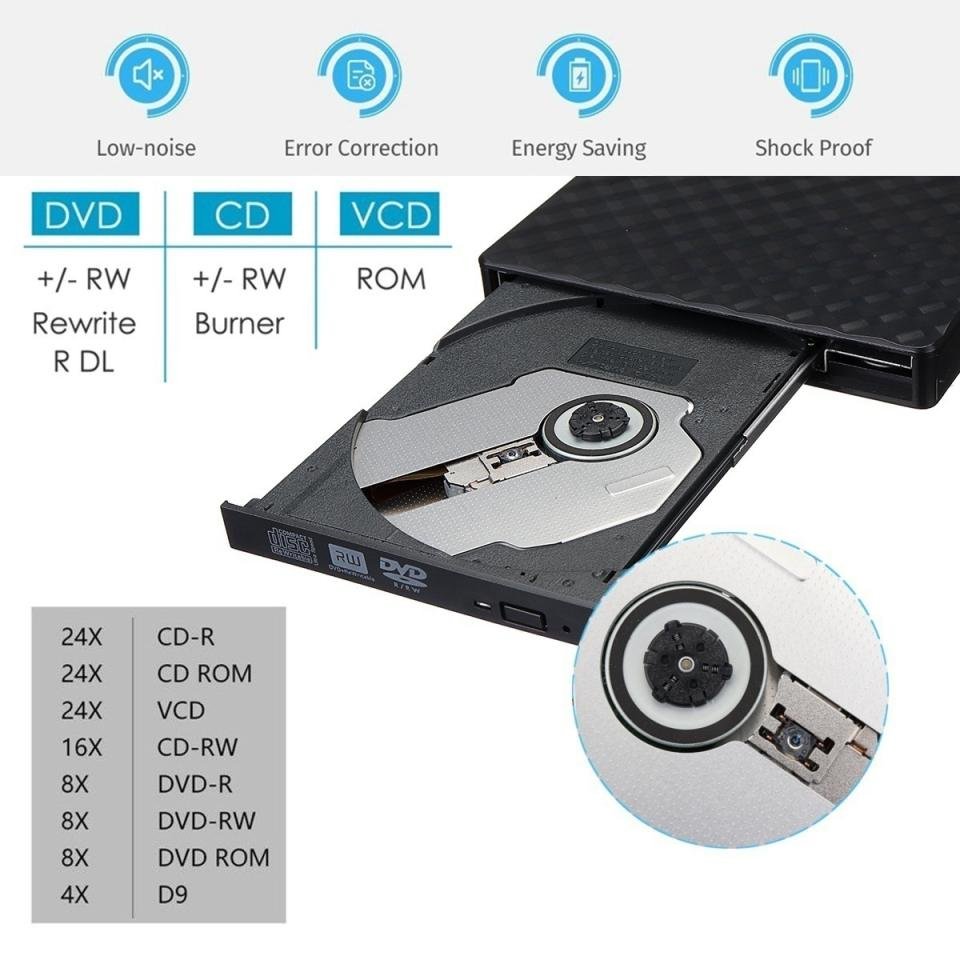 Buy Portable Pop up Mobile External Burner USB 3.0 DVD RW CD Burner Drive in Kumasi