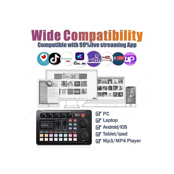 Portable All-in-One Podcast Production Studio with XLR Microphone – Professional DJ Audio Interface Mixer