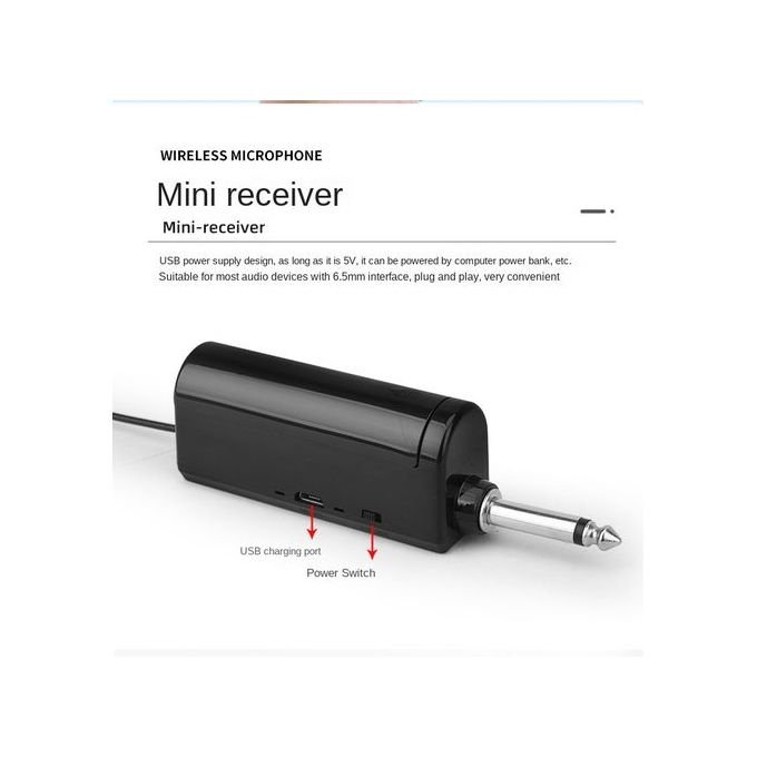 Set of 2 Wireless Microphones for Karaoke Parties and Church Events – Silver in kumasi — product view 3