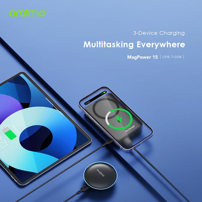 Oraimo MagPower 15 10,000mAh Wireless and Wired Charging Power Bank