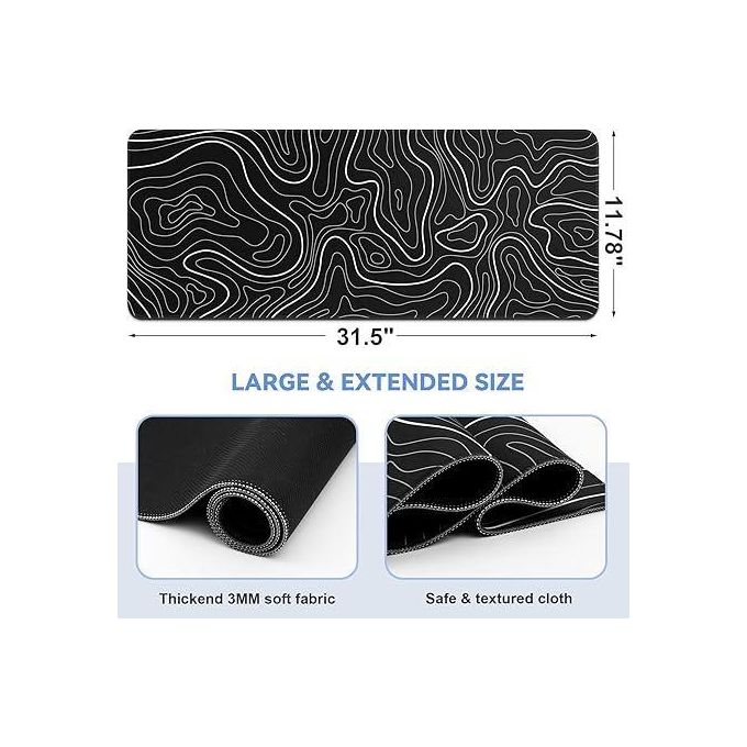 Large 900 x 400 x 2 mm Gaming Mouse Pad with Anti-Slip Rubber Base, Scratch-Resistant and Dirt-Resistant Keyboard and Mouse Accessories
