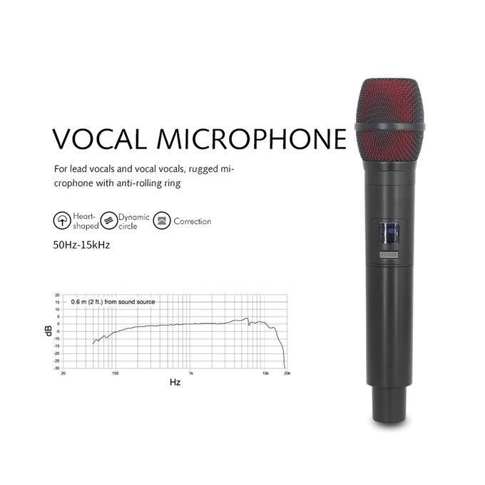 VHF UHF Wireless Microphone System Featuring 2 Handheld Mics in kumasi — product view 3