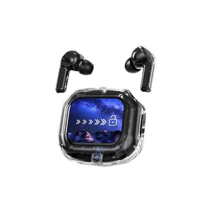 Black TWS Airmax Touchscreen Earbuds