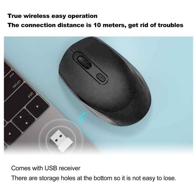 M107 Ergonomic 2.4G Wireless Office Mouse with 3 Adjustable DPI Settings in kumasi