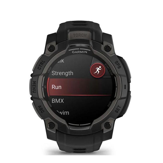 Garmin Instinct 3 AMOLED Black 45mm Watch with Black Band