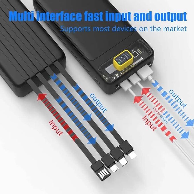 30,000 mAh Black Portable Power Bank