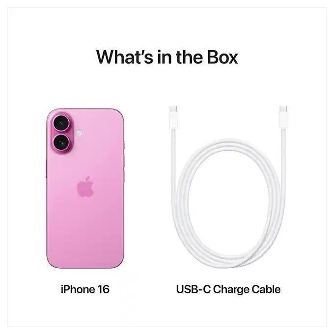 Apple iPhone 16 – 6.7-inch Display – 8GB RAM – 128GB Storage – 48MP/12MP Cameras – 3651mAh Battery – Pink