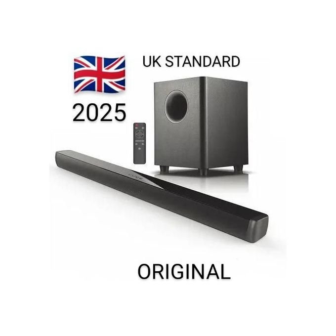 9000W - High-Power Professional Quality Subwoofer Soundbar - Black (UK Standard)