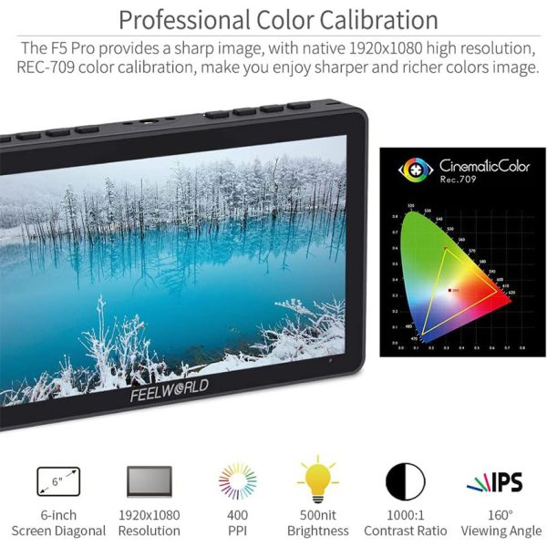 F5 Pro 6-Inch Touchscreen Video Switcher with 4K On-Camera Monitor