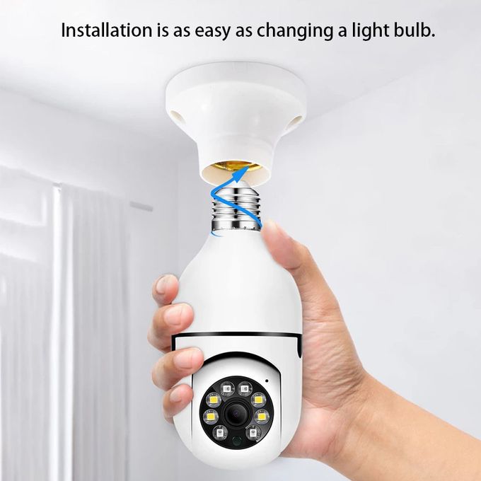 Wireless WiFi Light Bulb Camera for Smart Home Security with IR Night Vision — product view 2