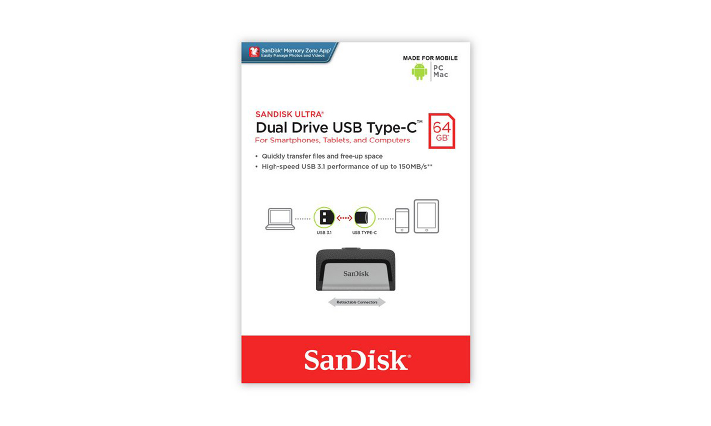 SanDisk 64GB Type C OTG Flash Drive