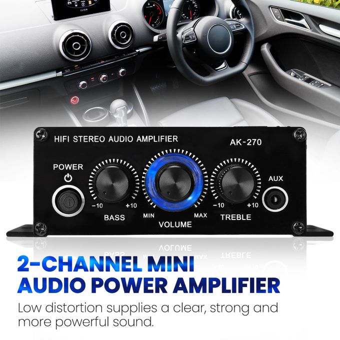 AK270 Portable 2-Channel Stereo Mini Audio Amplifier