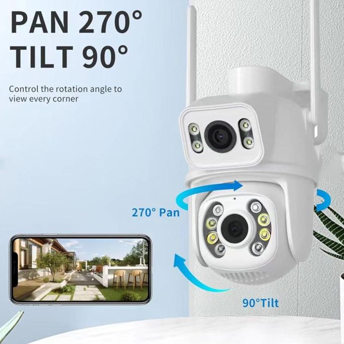 HD Dual-Screen Binocular Surveillance - Two-Way Voice WiFi Camera for Home