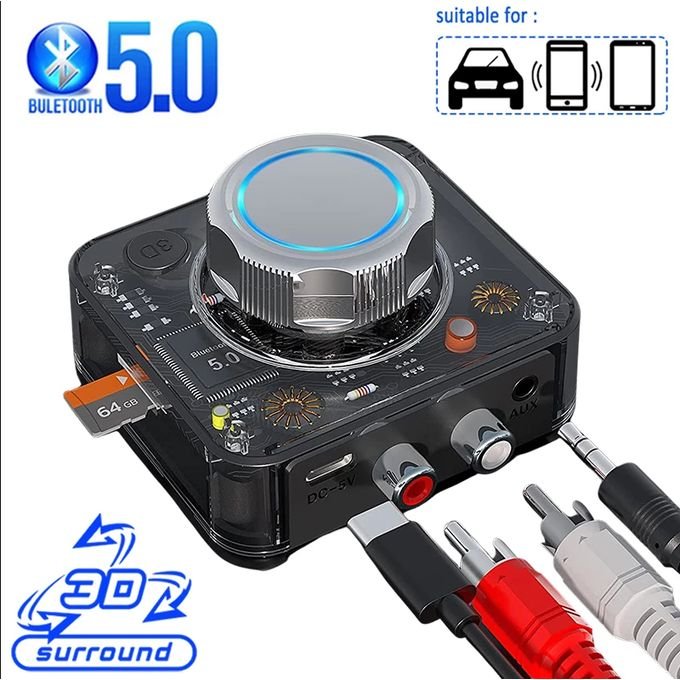 Black Wireless 3D Audio Receiver Adapter