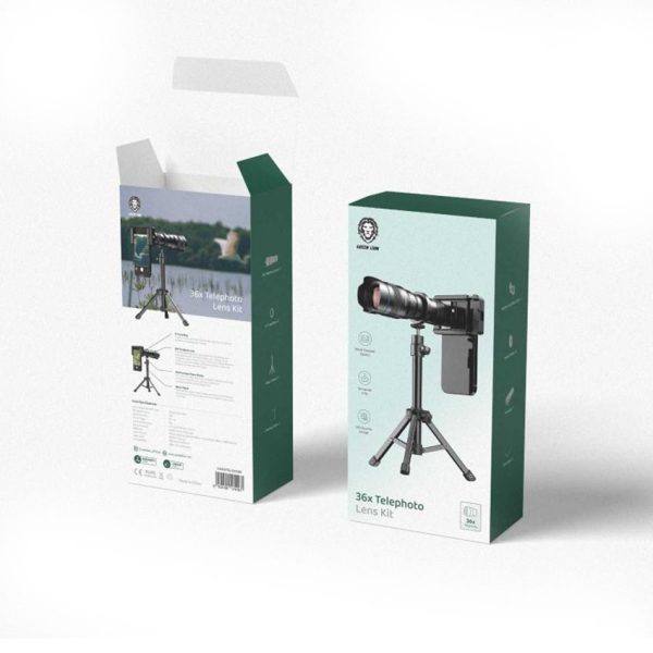 Black 36x Telephoto Lens Kit by Green Lion