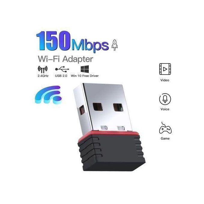 150Mbps Mini USB Wireless Wi-Fi Adapter - 802.11b/g/n RTL8188 Network Card for PC and Desktop