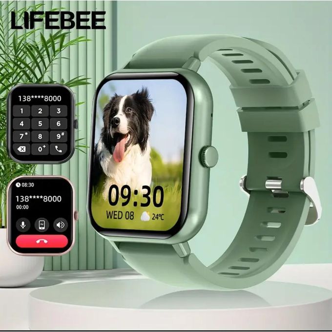 Full Touch High Definition LCD Smartwatch Compatible with iOS and Android Phones, Featuring Call Functionality