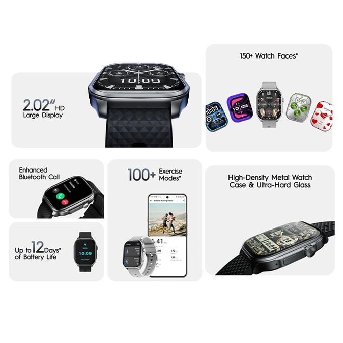 TECNO Watch 3 Active – Bluetooth 5.3 Smart Health Tracker – IP68 Water and Dust Resistant – Silver (13-Month Warranty)