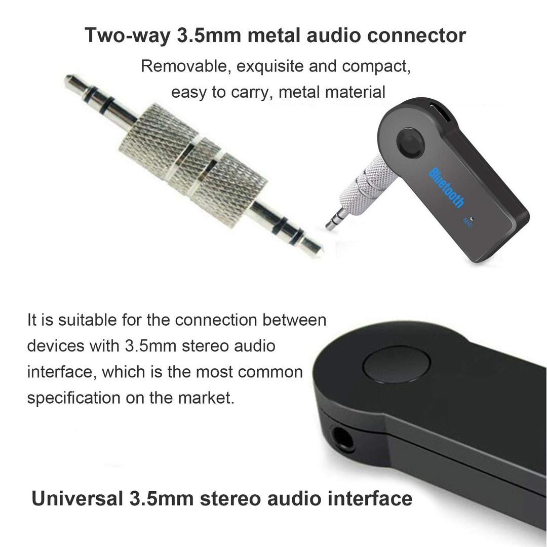 Buy Car Aux Bluetooth-compatible 5.0 Adapter Wireless 3.5mm 3.5 Jack Stereo Music Audio Receiver for Auto Handsfree Car Kit Speaker in Kumasi