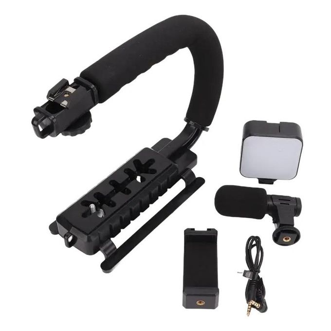 C-Shape Handle Mount Holder for DSLR / Camcorder DV – Black
